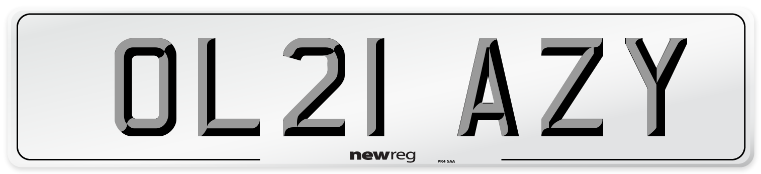 OL21 AZY Number Plate from New Reg
